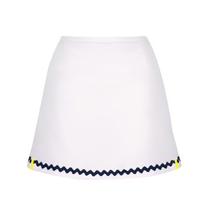 The White Tennis Skort with Navy Ric Rac Trim