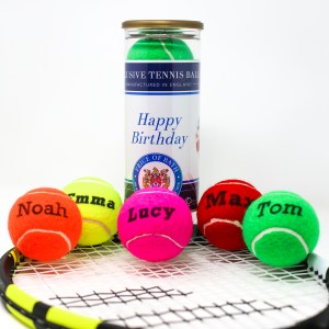 Personalised Coloured Tennis Balls