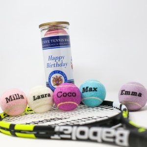 Personalied Pastel Coloured Tennis Balls