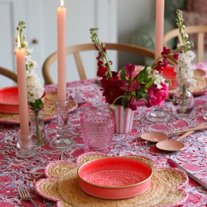 Small Enamel Pink Tray
