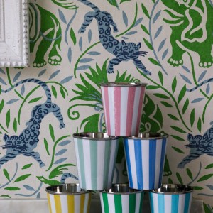 Stripe Picnic Tumblers, Set of 6