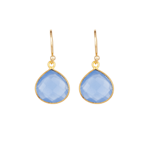 Azura Earrings - Blue Chalcedony