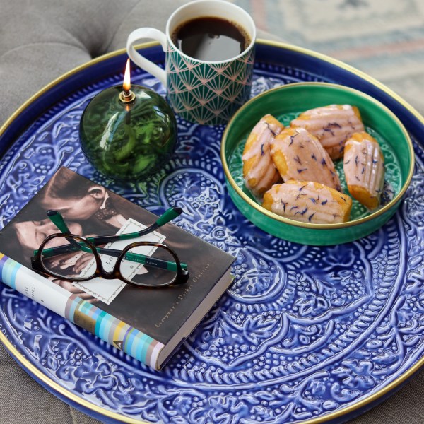 Slim Indigo Embossed Tray