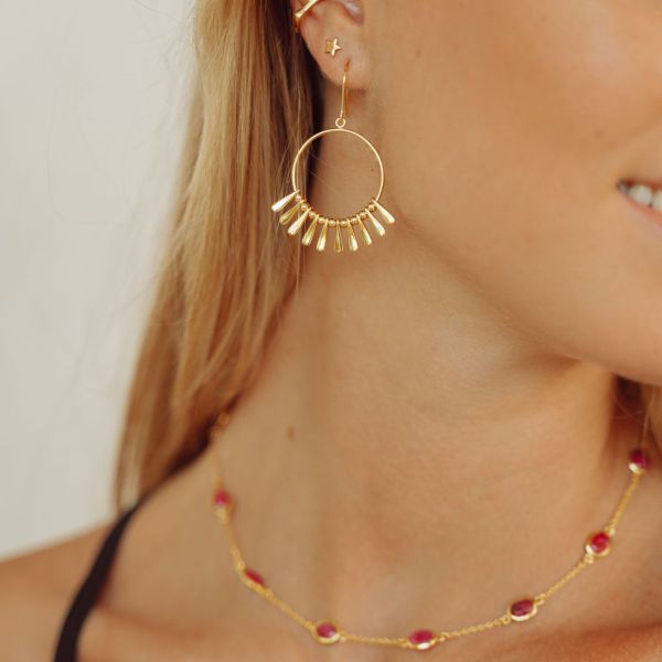 Mini Punkahi Earrings in Gold