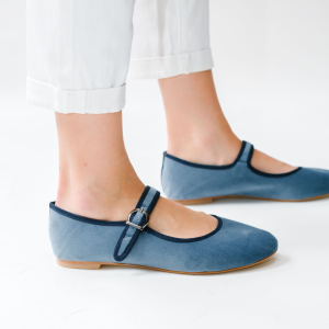 Blue Velvet Mary Jane