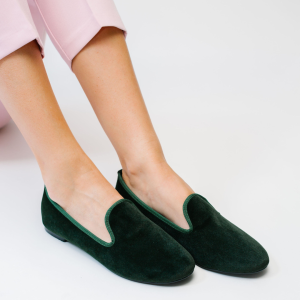 Forest Green Velvet Loafer