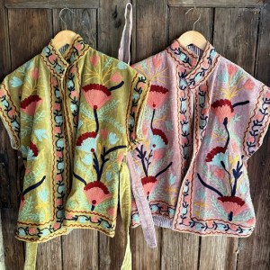 PRAIRIE VELVET EMBROIDERED SUZANI GILET