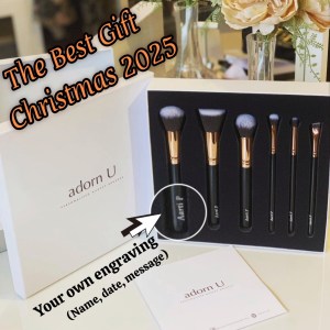 adorn U 'The Signature Set' of Personalised Makeup Brushes (6 Brushes in an elegant gift box)