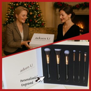Engraved and Personalised Set of premium adorn U Makeup Brushes