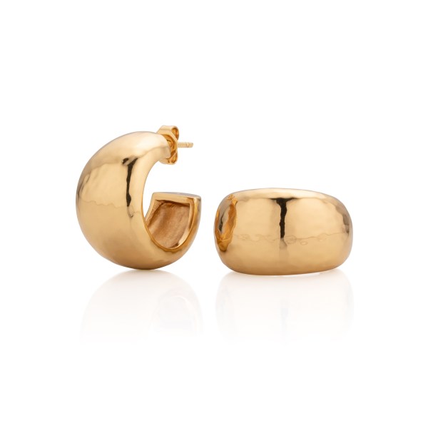 Chunky Gold Medium Hoop Earrings