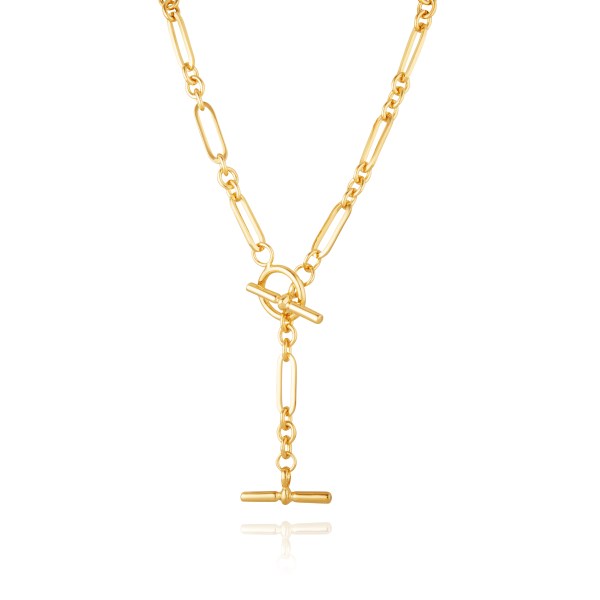 T-Bar Lariat Chain Necklace
