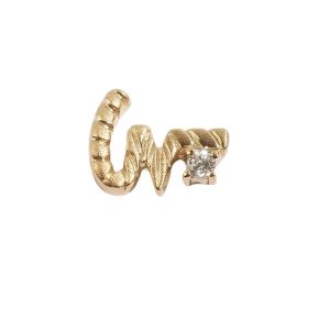 Loved 14k Gold Vermeil Shorthand Stud Earring
