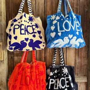 LOVE & PEACE AUTUMN TOTE BAGS