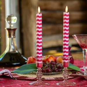 Aloha Fabric Wrapped LED Wax Taper Candles