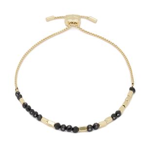 Inspiration Black Spinel Gold Bracelet - Boho Betty