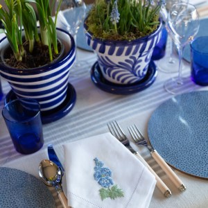 Hand Embroidered Floral Napkins