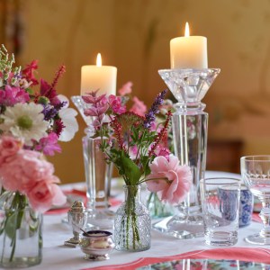 Crystal Glass Candlesticks