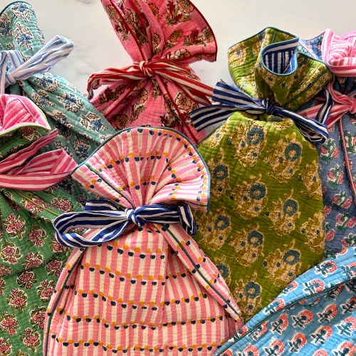 HOT WATER BOTTLE COVERS - HAND BLOCK PRINTED