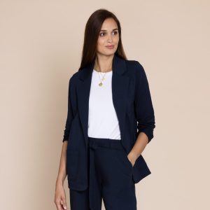 Circe soft jersey blazer in navy