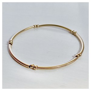 Bamboo - 14K gold filled stretch bangle