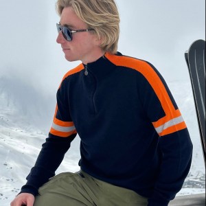 Val Ski Jumper Navy and Orange