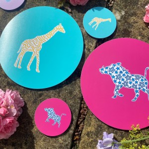 colourful mix and match tablemats and coasters