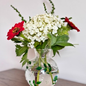 Hand painted Bud Vases