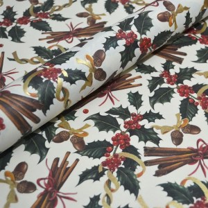 Christmas Wrapping Paper, Holly