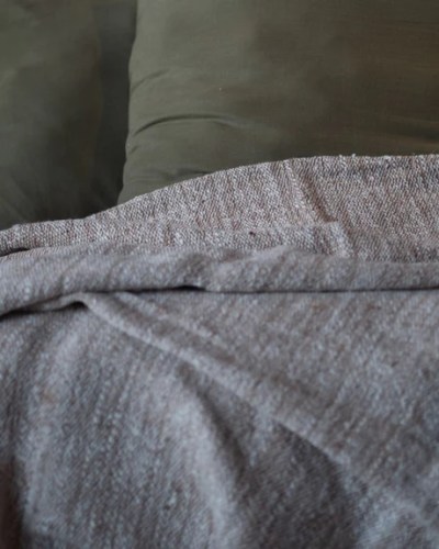 Raw Cotton and Jute Hand Woven Throw