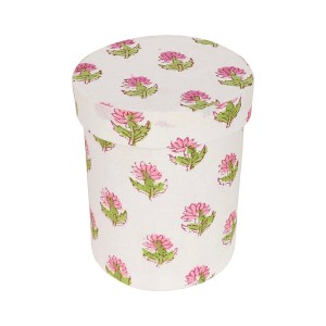A Pink Floral Pen Pot