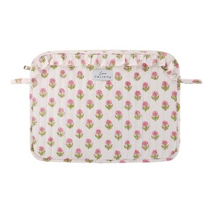 A Pink Floral Laptop Case
