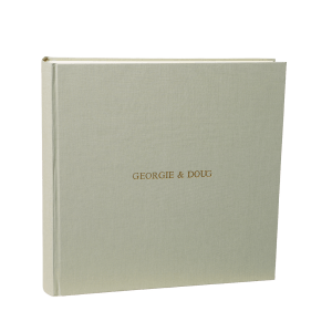 Large Square Linen Photo Album, Pistachio