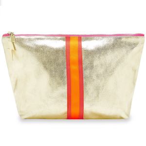 Large Sheeny Gold Washbag Bag Pouch