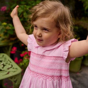 Liza B Smocked Dress Pink/Red