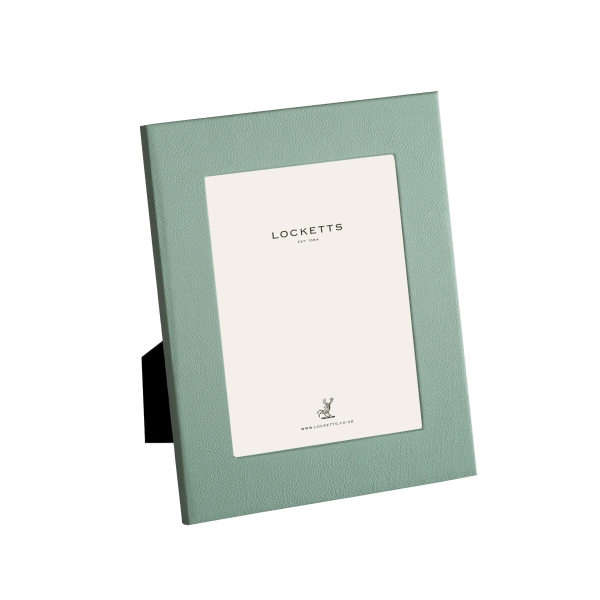 Luxury Leather Photo Frame, Pistachio