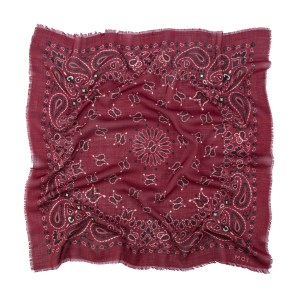 Mulberry Bandana Wool-Silk Scarf