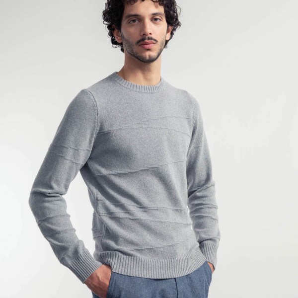 Gabriele Recycled Cashmere Sweater in Light Grey