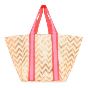 Small / Kids Gold Zig Zag Tote or Beach Holdall Bag