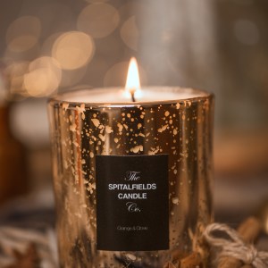 Gold single wick candle