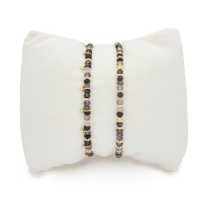 Serenity Black Ruitilite Bracelet Stack - Boho Betty