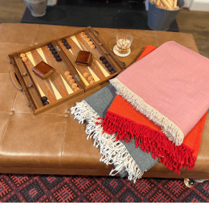 Merino Wool Throw in Dusky Pink