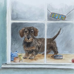 'How much is that doggie in the window' A3 limited edition print