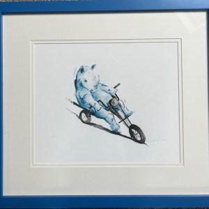 'Harley rhino' A3 limited edition print