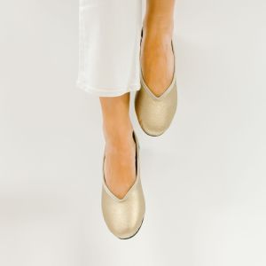 Gold Pump Ballerina