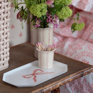 Pink Bow Trinket Dish