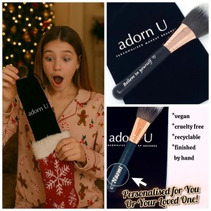 adorn U Girls Personalised Makeup Brush in a velvet pouch