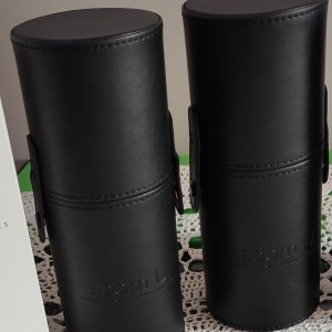 Adorn u elegant vegan leather black travel Tub (ideal for shaving accessories)