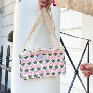 A Pink Block Print Bag