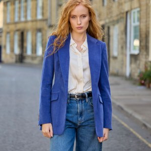 Single-breasted Blazer in Royal Cord