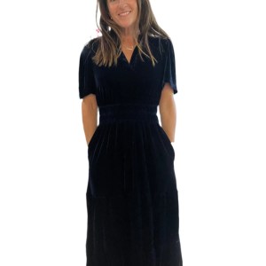 Blue Velvet Maxi Dress